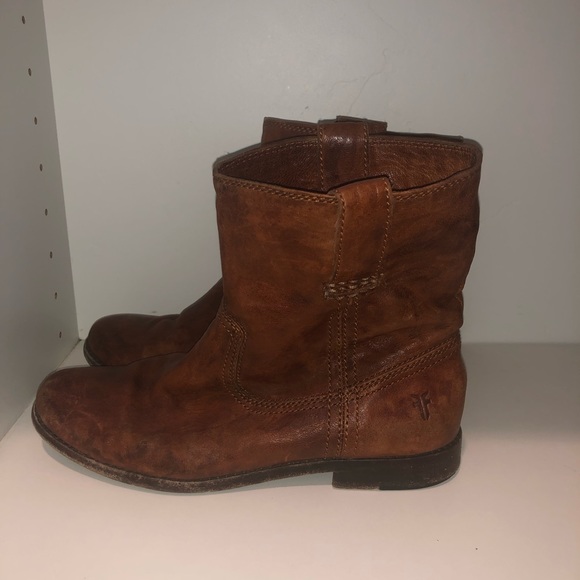Frye Anna Leather Shortie Boot - Picture 3 of 6
